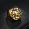 European and American Seal Hand Jewelry Creative Tree of Life Ring Casting Men's Ring