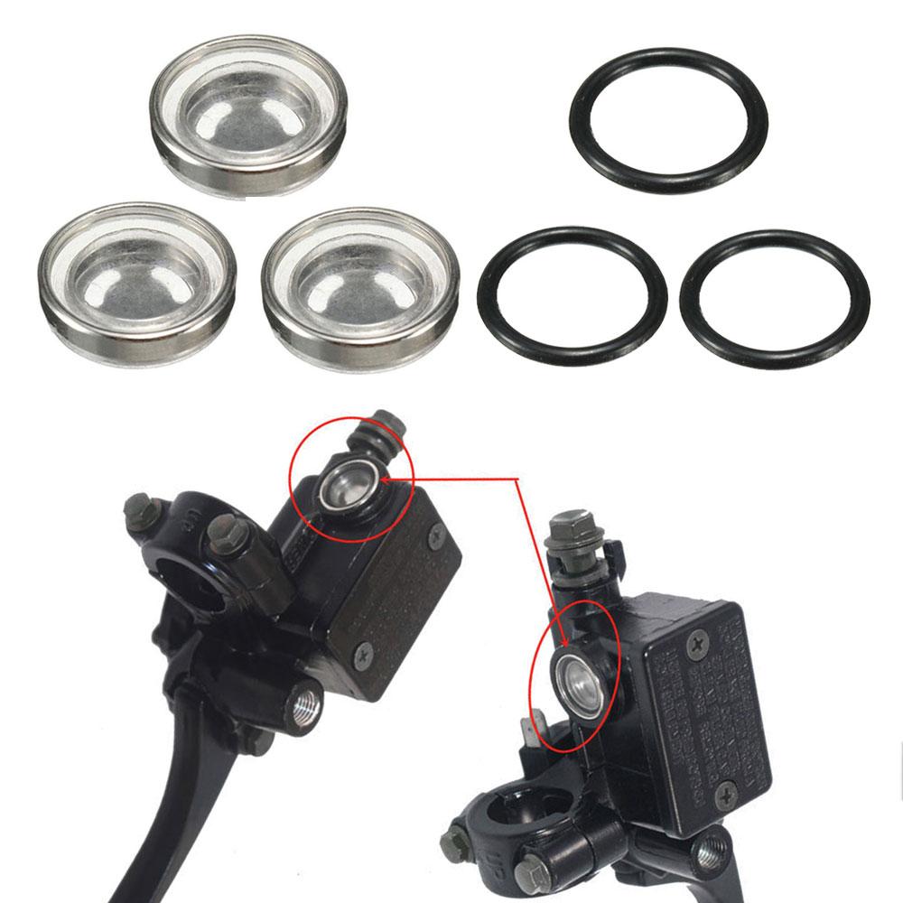 1Pc Motorcycle Master Brake Cylinder Reservoir Sight Glass Motorcycle Dirt Bike Gasket 14mm 12mm 10mm Universal Accessories