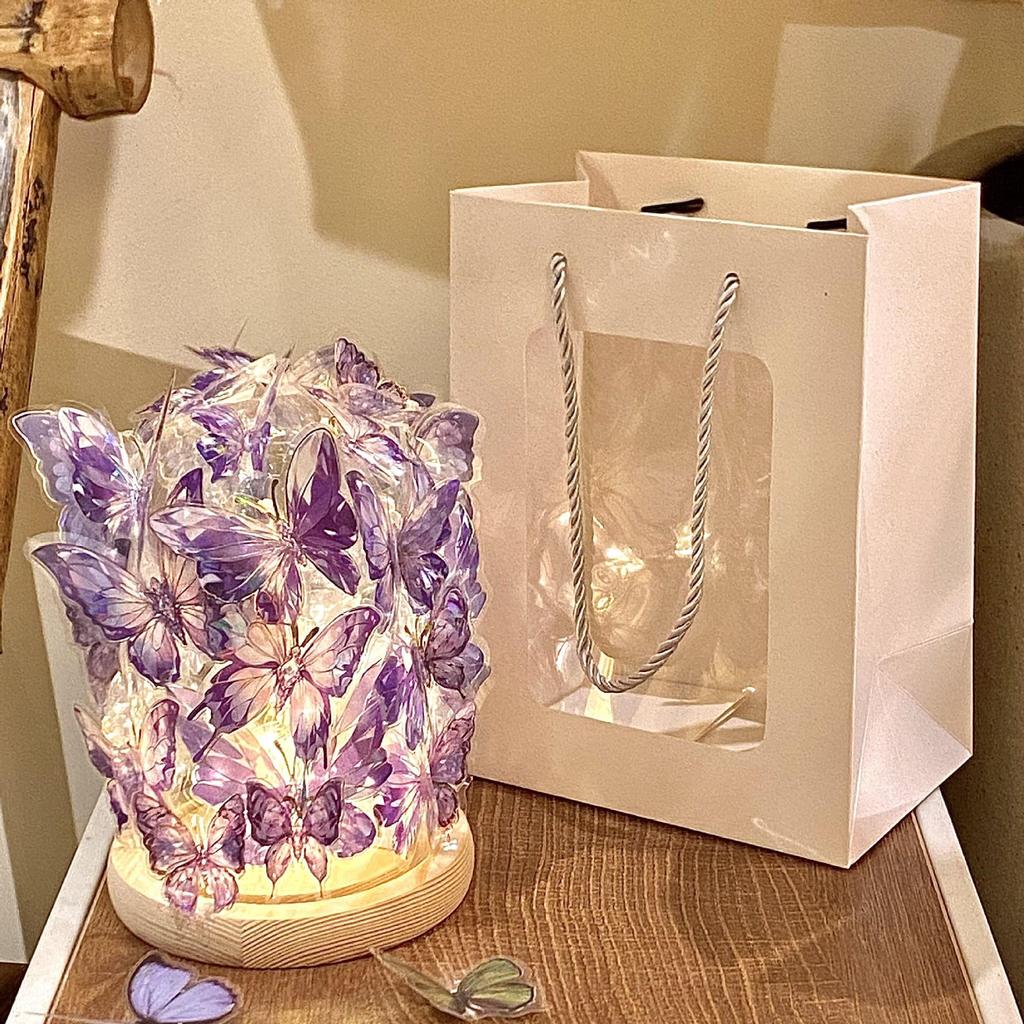 Luminous Butterfly Night Light Ornament - Ancient Style for TV Cabinet or Desk Decor