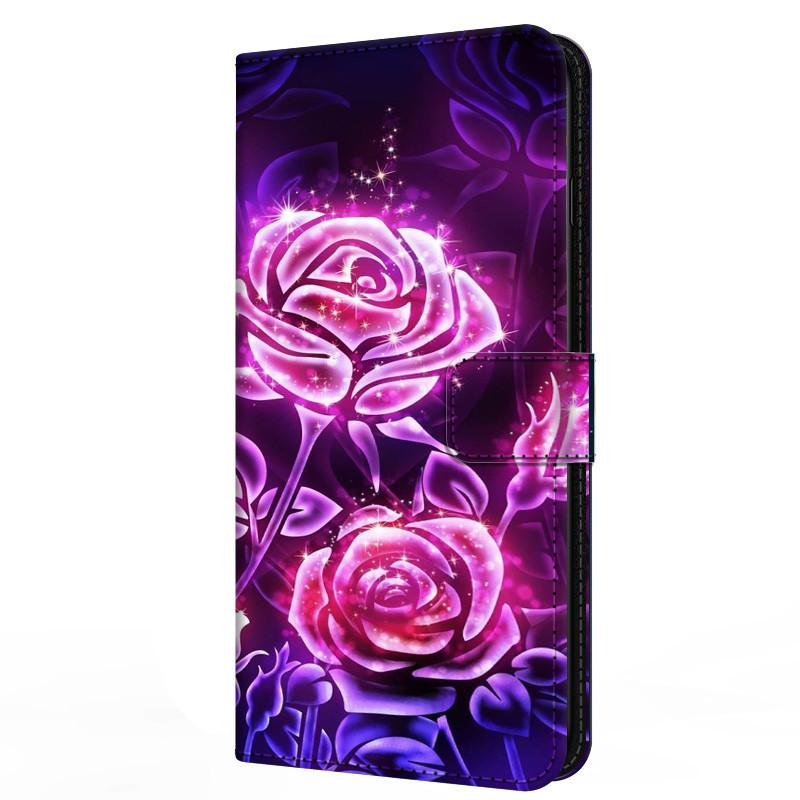 Buch Leder Süße Hülle Für Samsung Galaxy A12 A02 A03s A42 A32 4G A52s 5G Hülle Portemonnaie Blume Bemalt Kühl Ständer Klapp A 03s 12