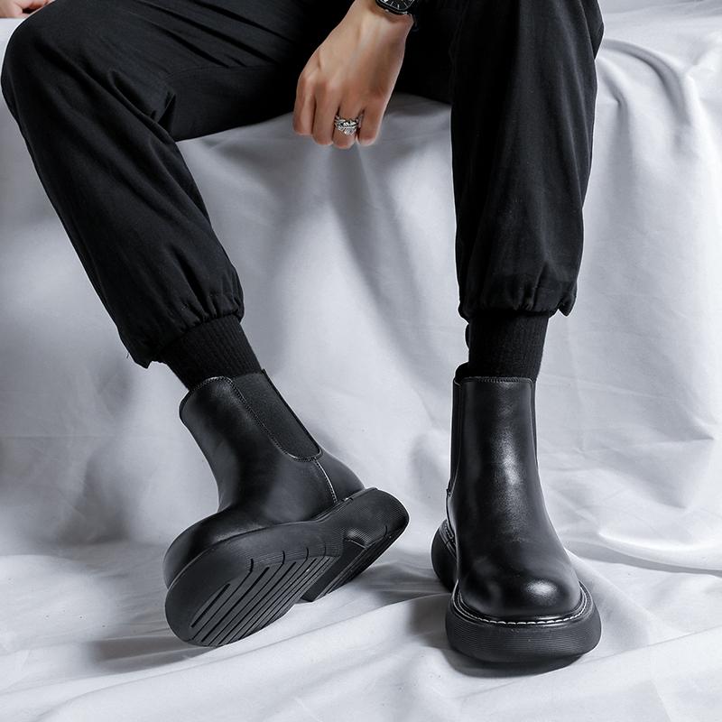 Fashion Casual Men's Boots Thick Bottom Comfortable Style Street Leisure Outdoor Motorcycle Hot Selling  Daily Adult Youth Shoes Hot