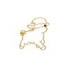 Cute Golden Hollow Sheep Brooch Cartoon Design For Jackets Scarves Bags Daily Wear Accessory