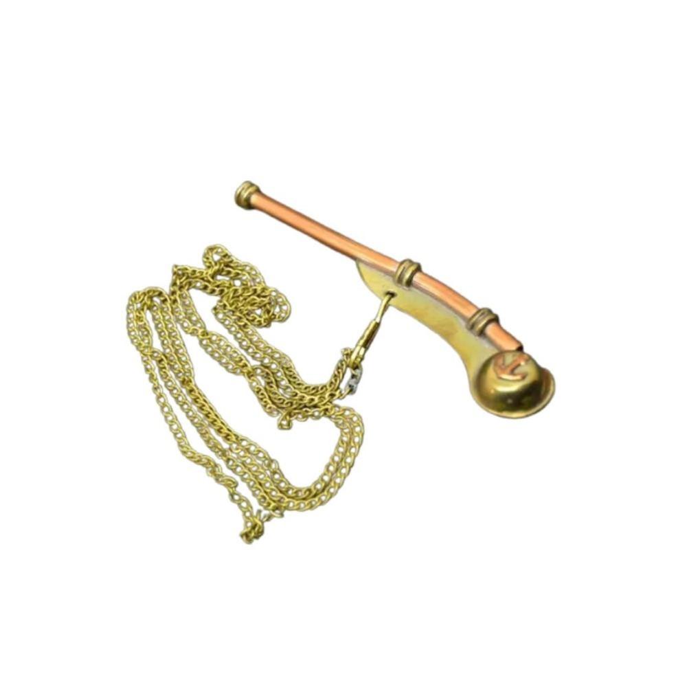 Bootsmannspfeife Bootsmannspfeife mit Halskette Nautisches Messing-Finish Artikel