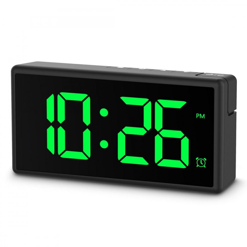 ibiza digital alarm clock black