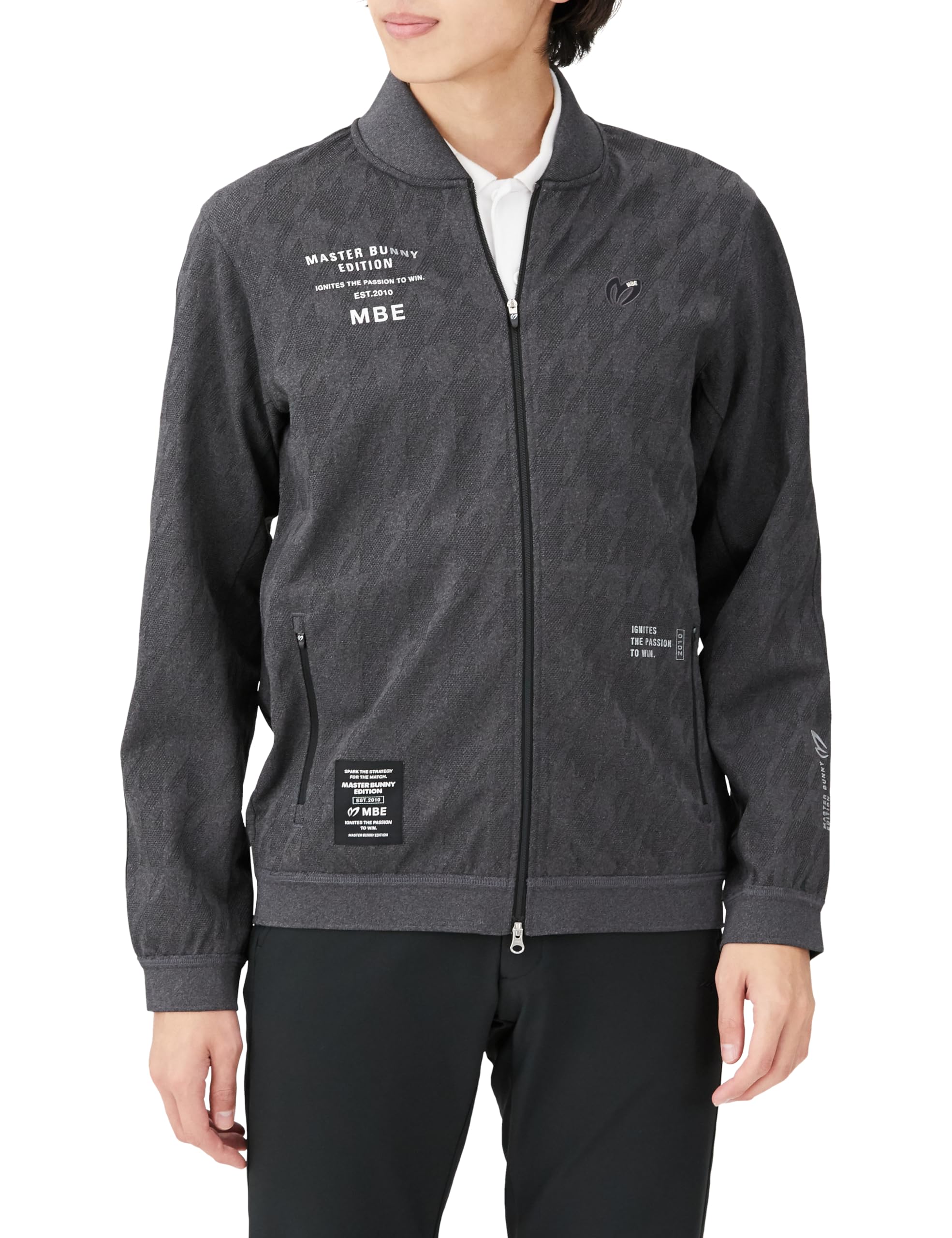 

long sleeve full zip sweatshirt suitable for Golf outerwear Gray 6 [Master Bunny] Men s (staggered print, stretch, setup) / / 758-3262901 020_Heather