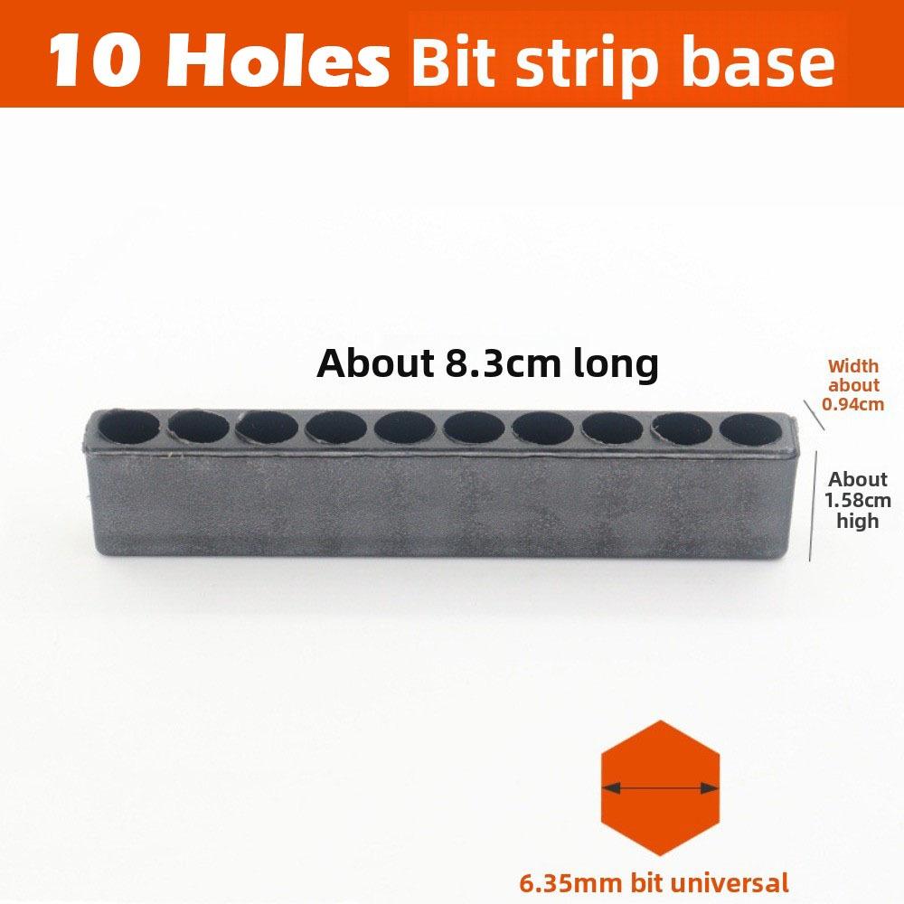 8/10/12 Holes Drill Bit Storage Base DIY 6.35mm Drill Bit Storage Rack Hex Shank Screwdriver Bit Holder