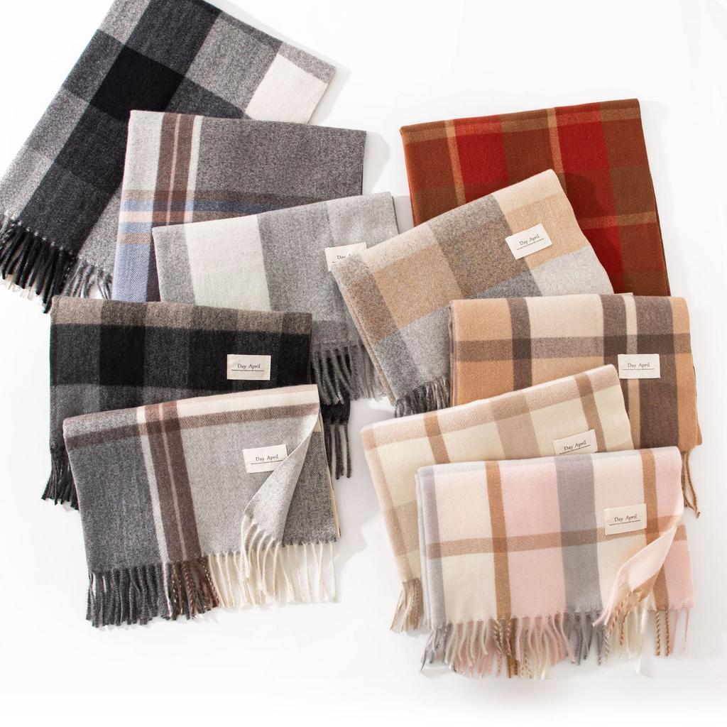 Stylish Design Plaid Scarf Women Men Winter Autumn Imitation Cashmere Wide Long Shawl Design Warm Soft Muffler Female Male