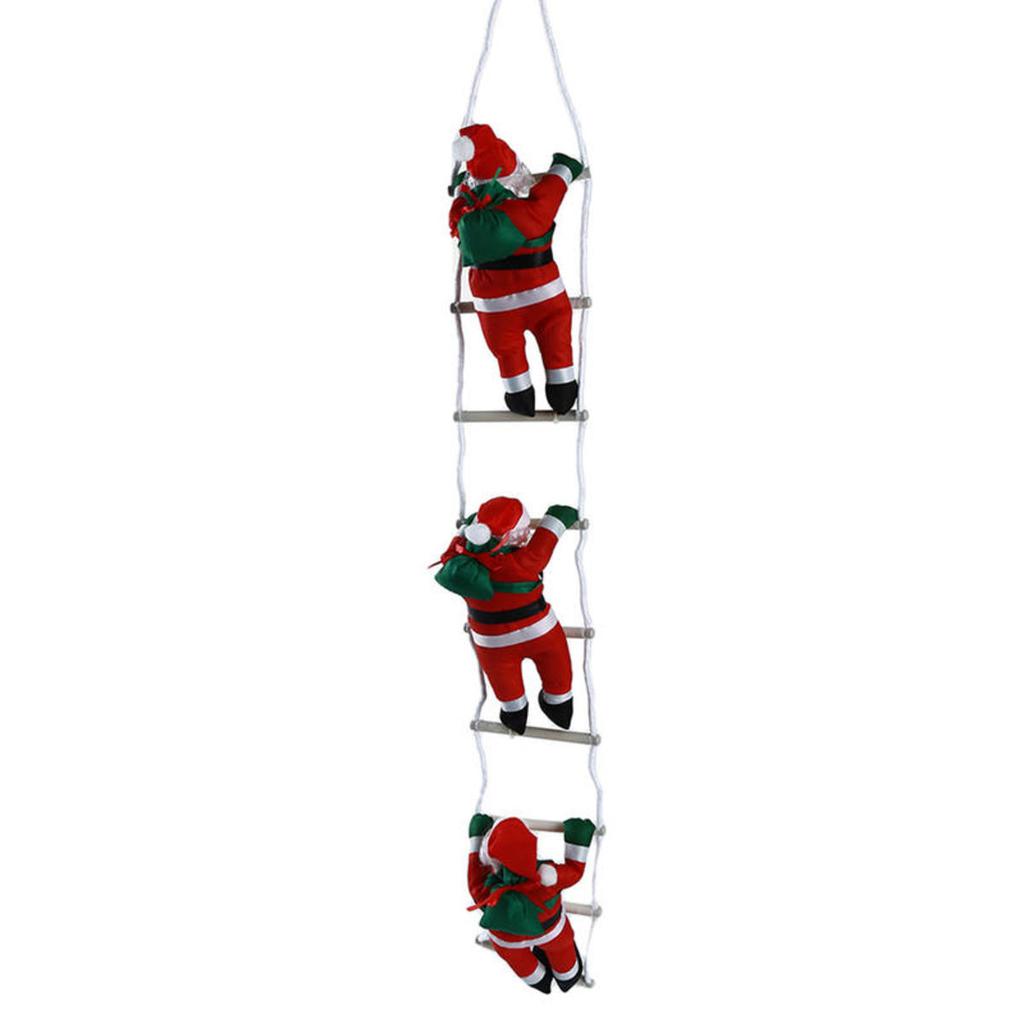 Christmas Santa Claus Climbing Ladder Doll Christmas Tree Hanging Decoration Indoor Door Wall Xmas Pendant New Year Gifts