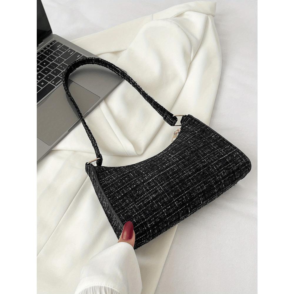Colorblock Plaid Pattern Bag Handbag, Shoulder Bag Minimalist, Casual Lightweight, Portable For Women Girl Gift Bag, Work, Business