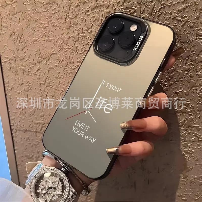Simple English Applicable Apple 15 Color Silver iPhone14Pro Creative 11promax Matte 16 Protective Case 17