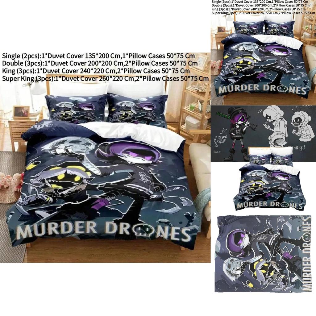 Murder Drones Bedding Set With 3d Printed For Teen Bedroom Decor