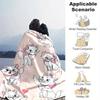 1PC Cartoon Marie Cat Print Blanket, Seasonal Universal, Home Decoration, Throw Blankets, Cute Marie Cat Design, Soft Flannel Throw Blanket, Versatile