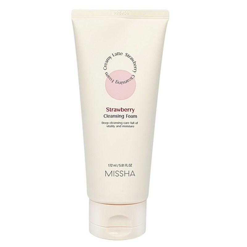 Missha Creamy Latte Cleansing Foam Strawberry, 172ml, 1 Pcs