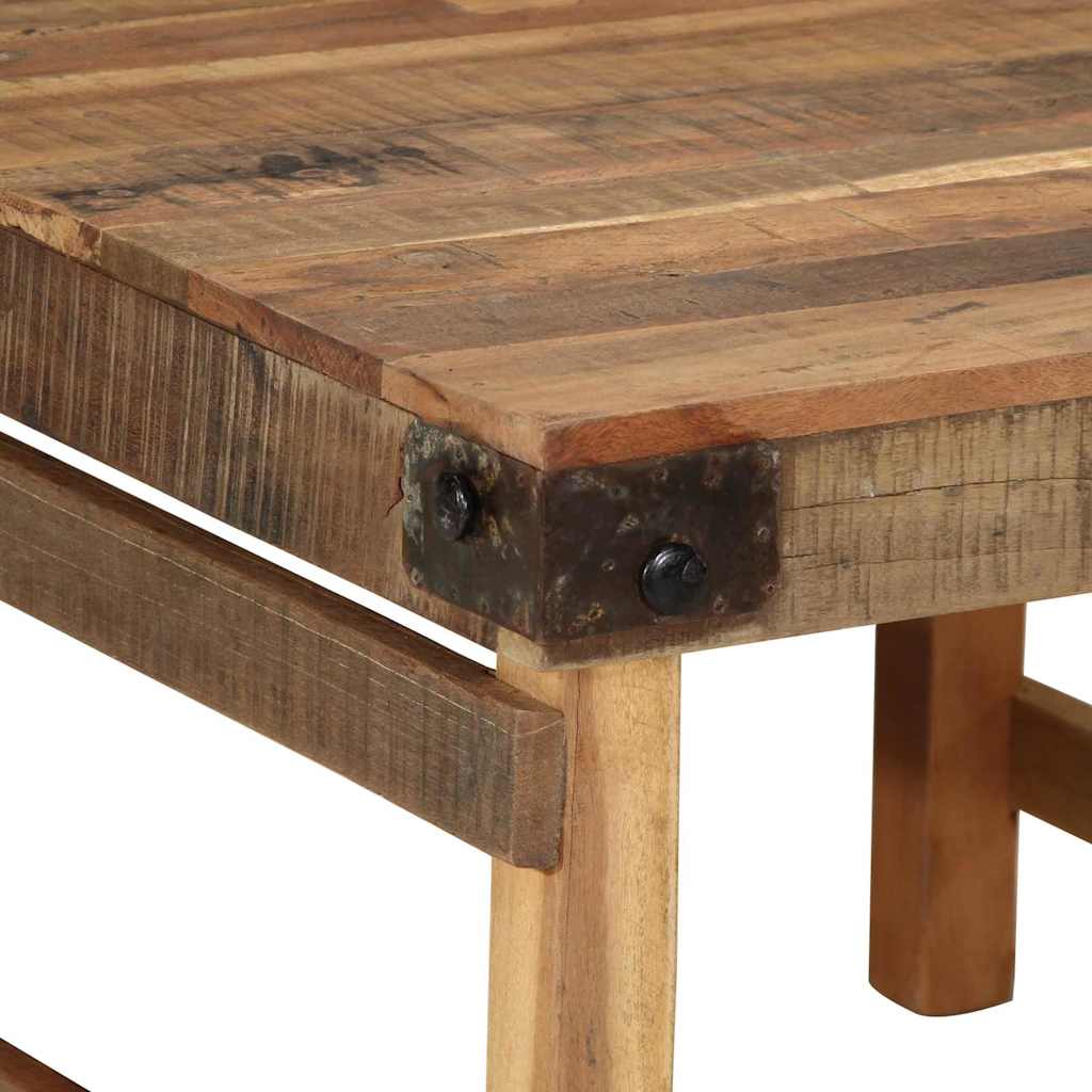 Coffee Table Brown 60 X 55 X 40 Cm Solid Upcycled Wood