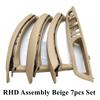 LHD RHD Car Interior Armrest Door Handle Inner Panel Pull Trim Leather Outer Cover Set For BMW X5 X6 E70 E71 E72 2007-2013