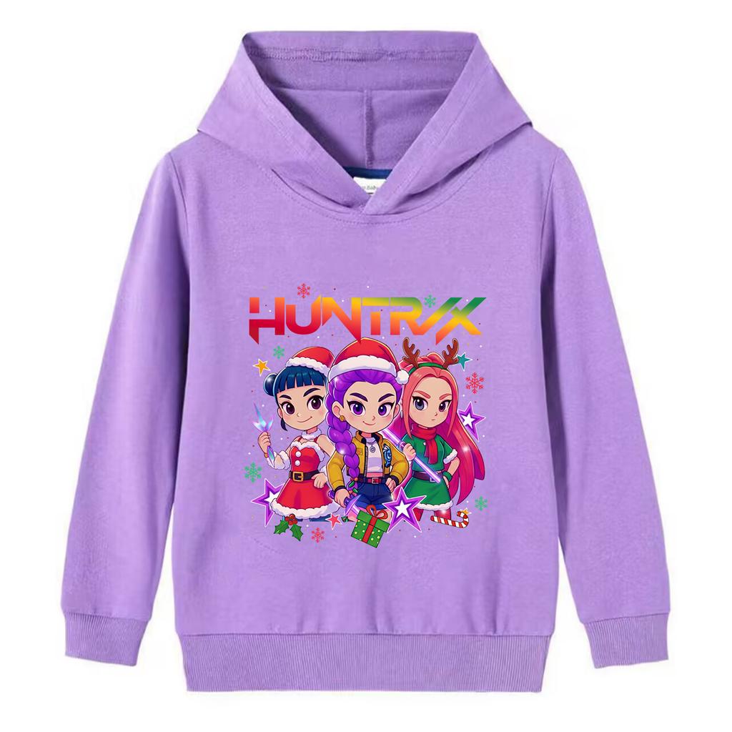 Frohe Weihnachten! Hexenjagd Mädchen und Jungen Kapuzenpullover, Neuartiger Weihnachts-Pullover, Feiertags-Pullover, Sweatshirt