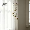 Crescent Moon Star Wall Art Witch Bell Wind Chime with Keys, Vintage Outside Hanging Chime, Small Metal Pendant Handmade Decorative for Patio,