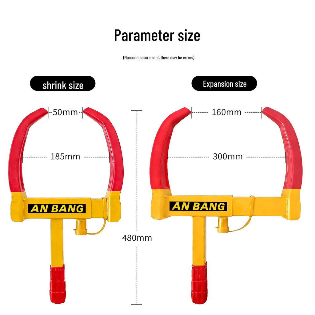 Retractable Universal Car Tire Lock Anti-theft Bull Horn Pliers