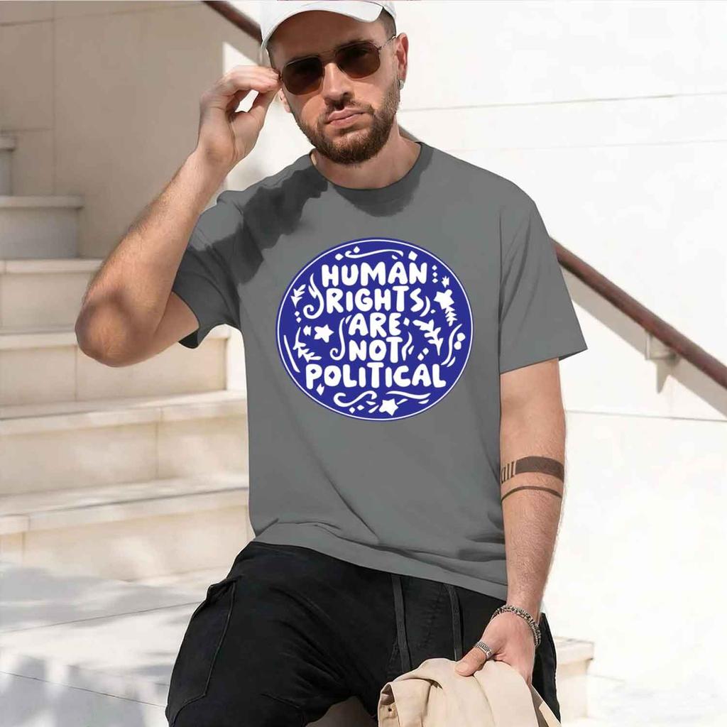 HuUnisex Rights Are Not Political Funny Car Per Sticker New Model Unisexs Shortsleeve Crewneck TShirt Classic Casual Multiple