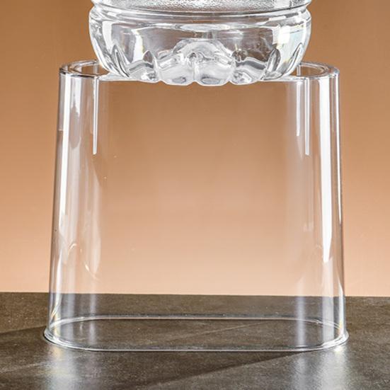 Elegante ciotola per pesci da tavolo con fori e coperchio, coltura idroponica, perfetta per la casa o l'ufficio.