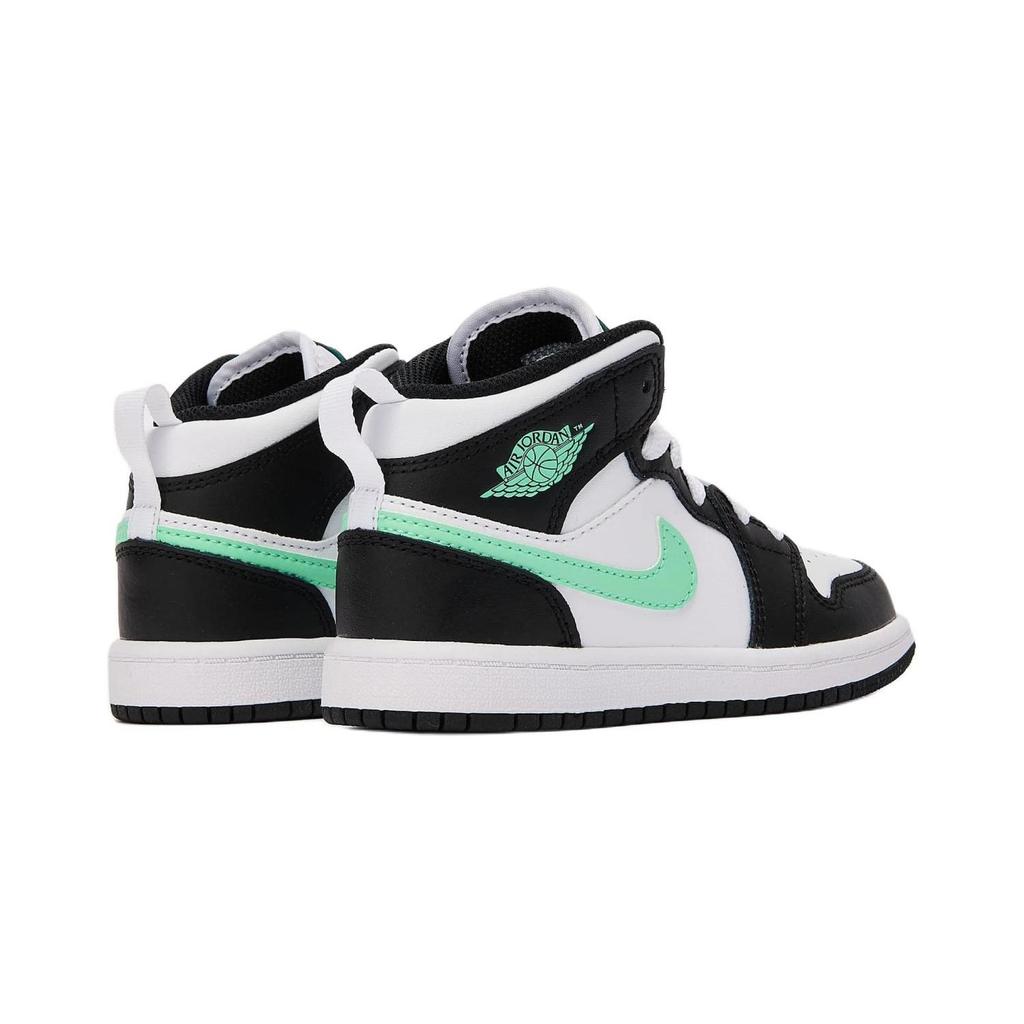 Air Jordan 1 Mid PS Green Glow Dětské tenisky Černá Bílá DQ8424-103