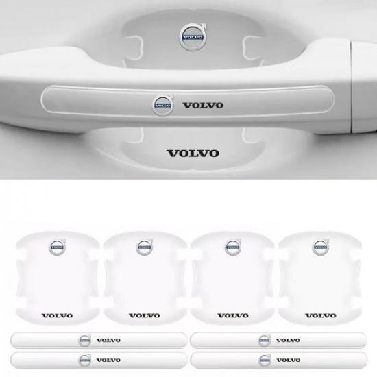 8PCS Clear Car Door Handle Bowl Protector Scuff Guard Anti Scratch For Volvo