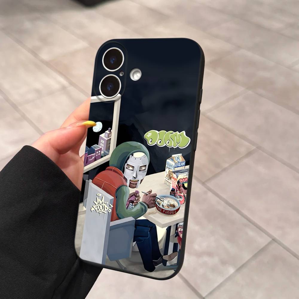 M-MF Rapper D-DOOM For IPhone 17 16 15 14 13 12 11 Pro Max 13 17Air Shockproof Soft Phone Cases Coque
