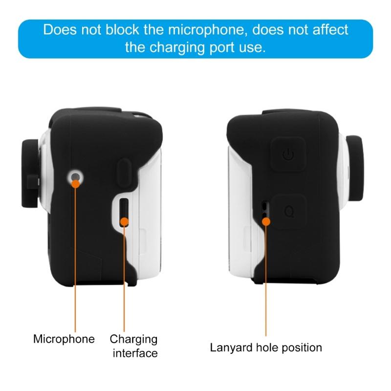 Silicone Cover For  360 GO3 Camera Case with Lens Protector Battery Compartment Protective Cover For Sports Camera