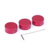 Guitar Effect Footswitch Hats for Effects Secured with 3 Caps, Pedals, Screws, 3PCS/Set (Red)