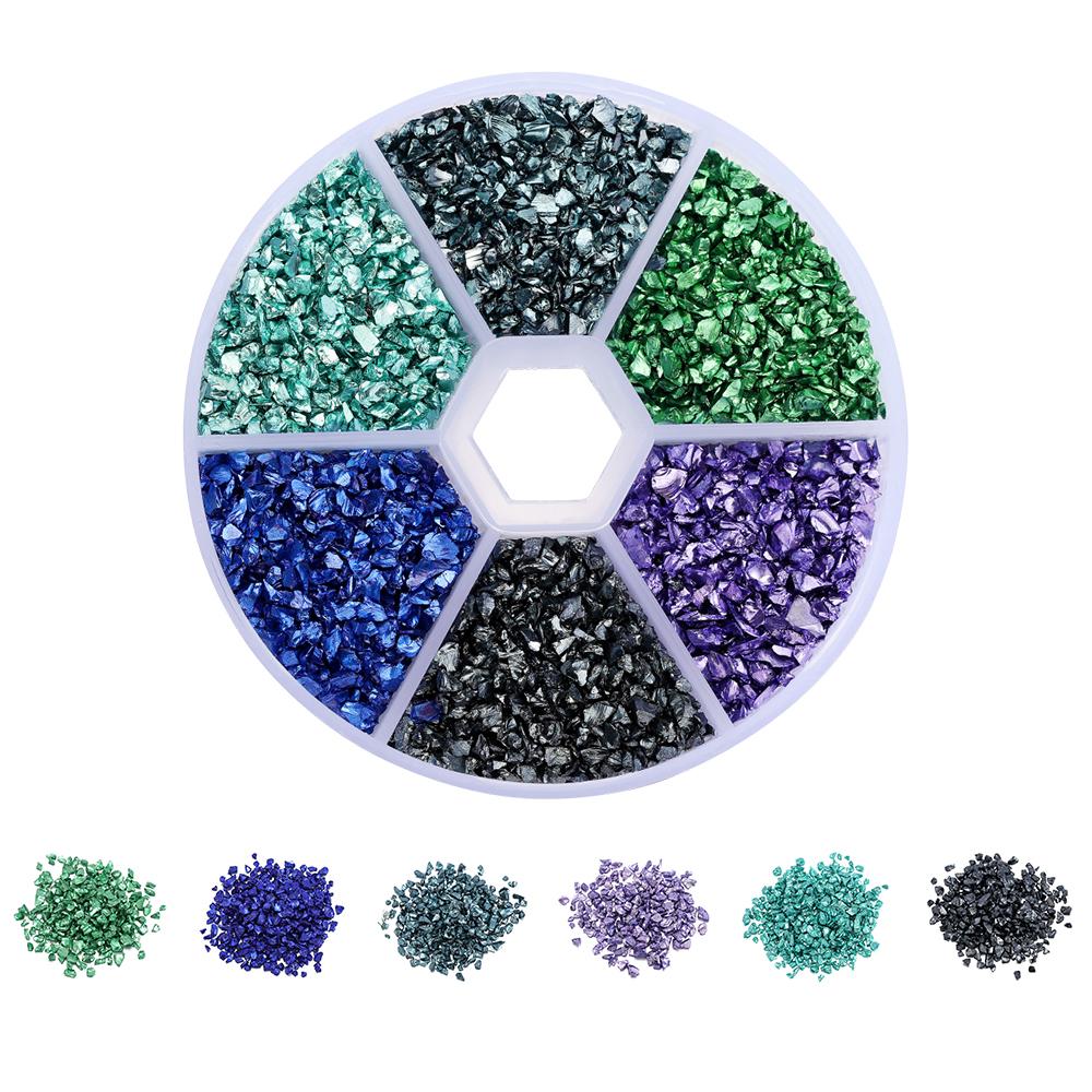 1Box Broken Glass Stones Resin Fillings For Epoxy Resin Mold Crafts Nail Art Decorations Handmade Jewelry Making Mold Fillings
