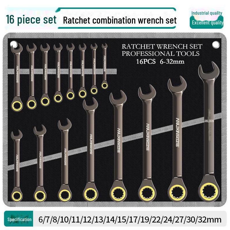 Hochleistungs-Autoreparatur-Ratschenschlüssel mit 72 Zähnen aus Chrom-Vanadium