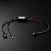 Modul konvertoru 12V/24V na 5V Napájecí adaptér Kabel 2pinový Bezsvařovací svorka k USB/Type C Step-down nabíjecí kabel