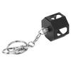 Suport din Aluminiu pentru Cretă de Biliard Magnetic Portabil Octogonal Etui pentru Cretă Tac de Biliard cu Breloc pentru