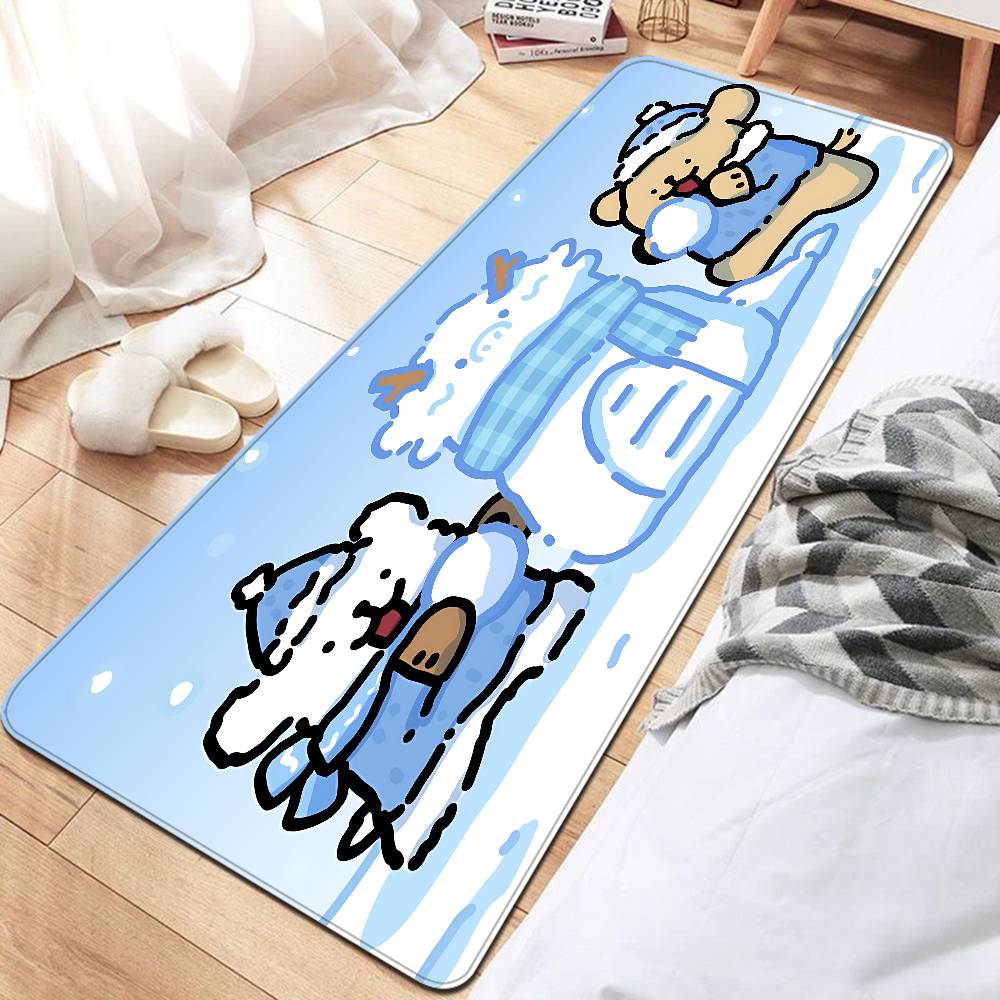

Cartoon M-Maltese Dog Door Mat Nordic Style Bedroom Living Room Doormat Home Balcony Anti-Slip Alfombra 50x80cm