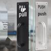 Stainless Steel Fireproof Door Pull Handle with Push-Pull Plate Indicator