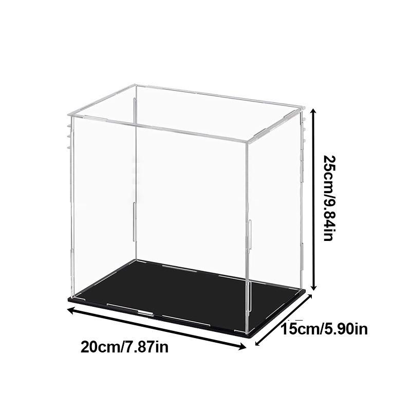 Акриловая витрина разных размеров для коллекционных предметов Сборная прозрачная акриловая коробка Защитная витрина для фигурок Организация игрушек 20*15*25cm