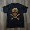 Leopard Skull Shirt, Skull Crossbones Tee, Gothic Graphic Tee, Punk Rock Shirt, Vintage Leopard Print Top, Unisex Streetwear, Edgy Tee
