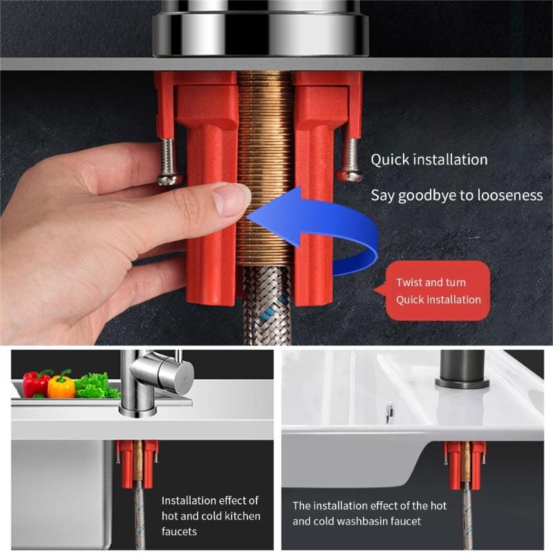 Kitchen Sink Anti-Loosening Nut Buckle Base Faucet Installation Fastener Fixed Base Nut Basin Faucet Accessories