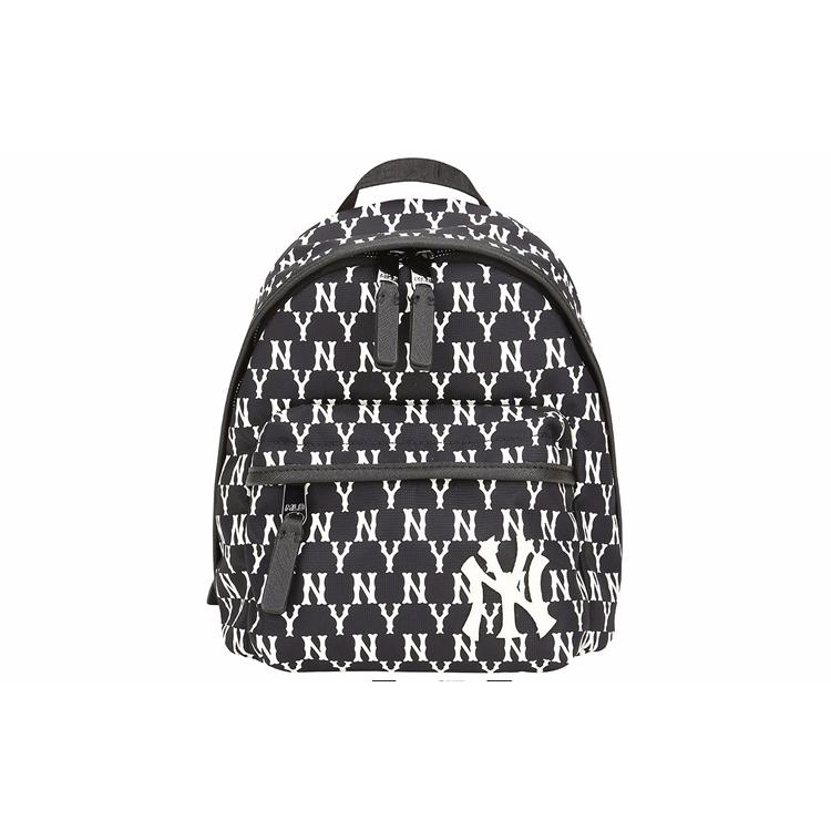 New MLB Monogram Collection Nylon Polyester Shoulder Bag Crossbody Bag Backpack Regular Women's Ivory White/Black 32BG09911