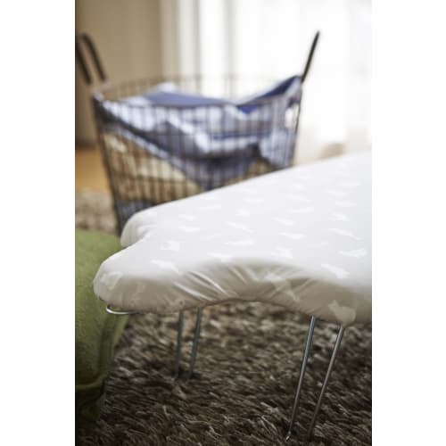 Yamazaki Lightweight Human-Shaped Ironing Board with Hook, Neko Press, Gray, Approx. 69 x 37 x 20 cm, Steel Mesh Construction, Hangs in Closet, Produc