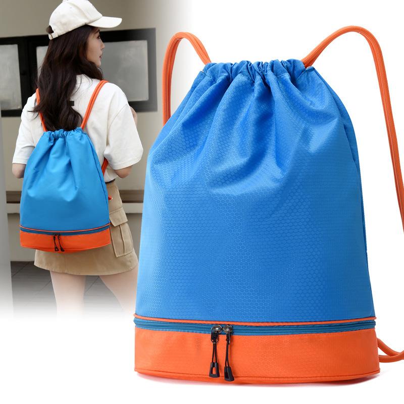 Bundle bag, drawstring backpack, high-value simple outdoor travel, large-capacity backpack, sports and fitness training bag.