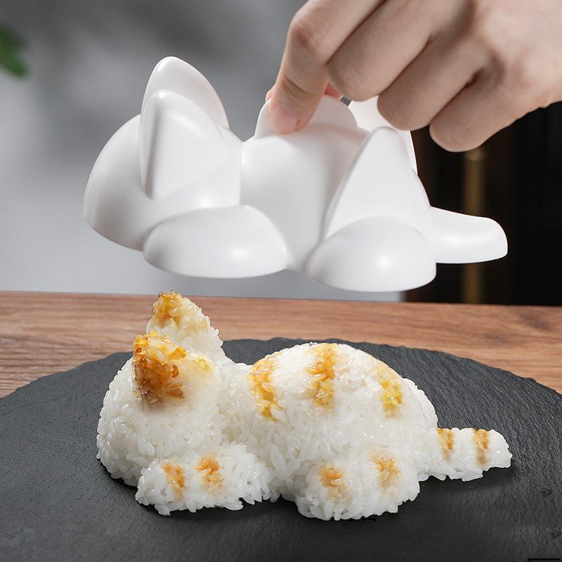 Cute Kitty Onigiri Rice Mold for Kids - Japanese Style Sushi Tool