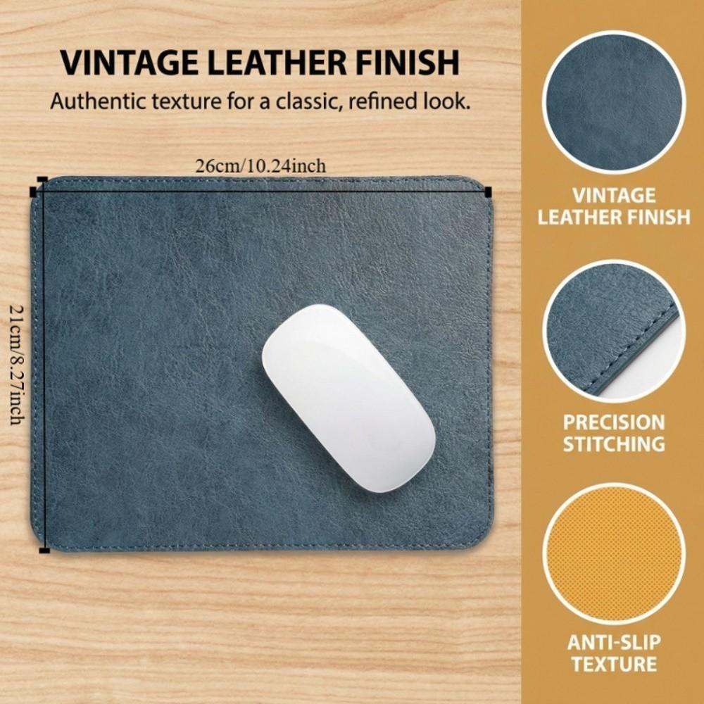 Non-slip Double-sided Mouse Pad Cowhide Leather Texture Mousepad High Quality Mice Mat Students