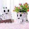 Cutest Ghost Bucket Halloween Ghost Flower Pot With Walking Dog Design Halloween Desktop Storage Ghost Ornaments Halloween Ghost