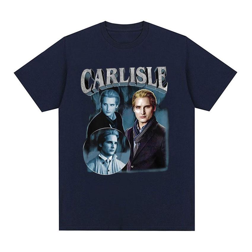Movie Twilight Carlisle Cullen Graphic T Shirt Vintage High Quality Fashion T-shirts Man Clothing Oversized Cotton T-shirt Unisex