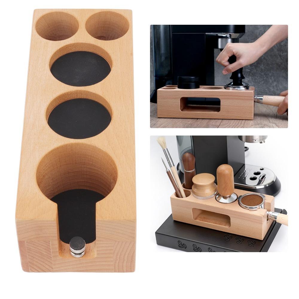 Non-Slip Design Coffee Tamping Station 5 Hole Tamper Mat Stand Home Use S