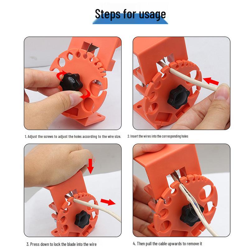 Adjustable Handheld Wire Stripper for Plastic/Rubber Sheath