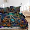 3pcs Mystic Pentagram Enchanted Pattern Bedding Set, 1* Cover + 2*Pillowcases, Printed Bedding Set, Soft and Comfortable, Suitable for Bedro