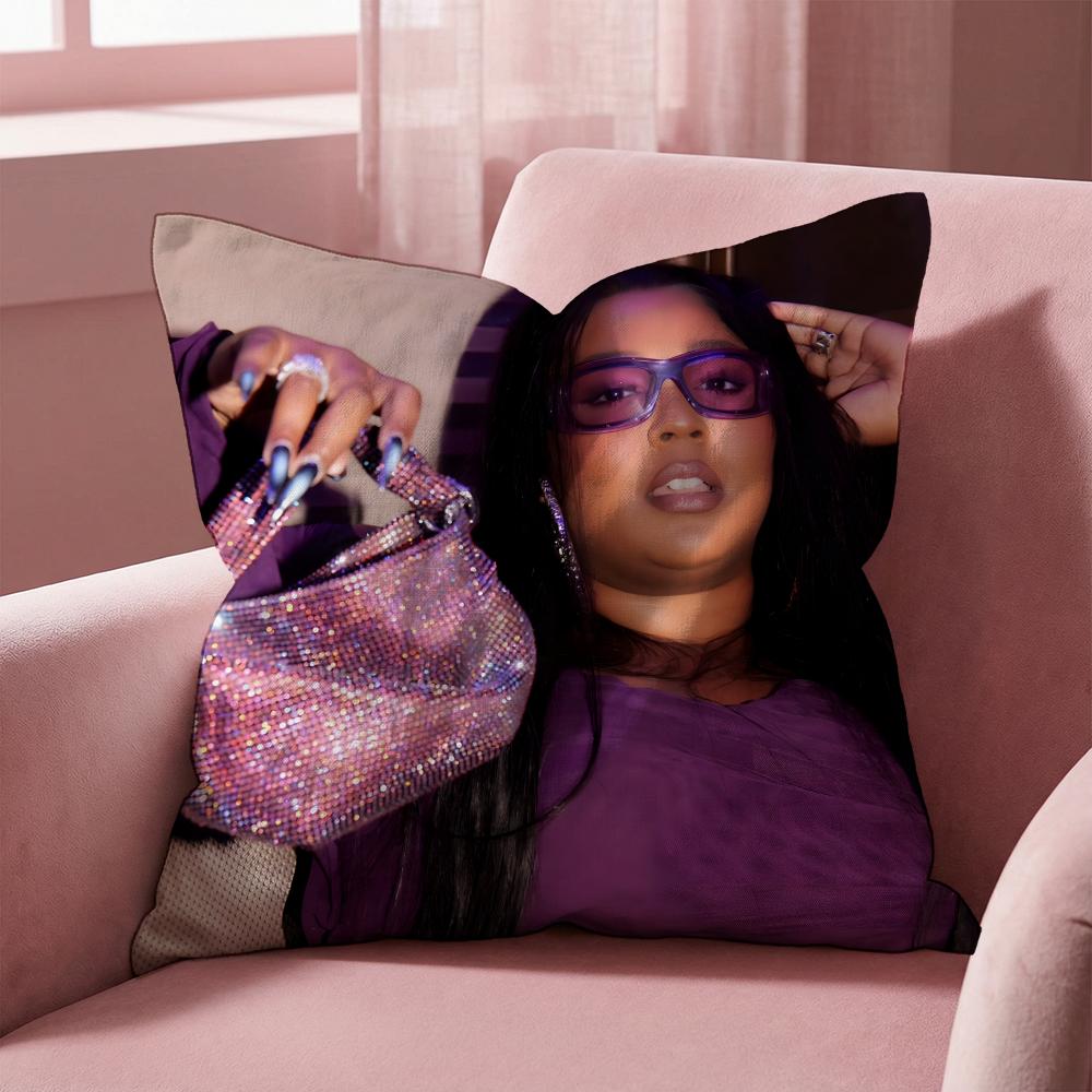 Lizzo Cushion Cover Multi-Scene Pillow Cover for Home & Car - Reversible, Soft & Durable for Daily Use