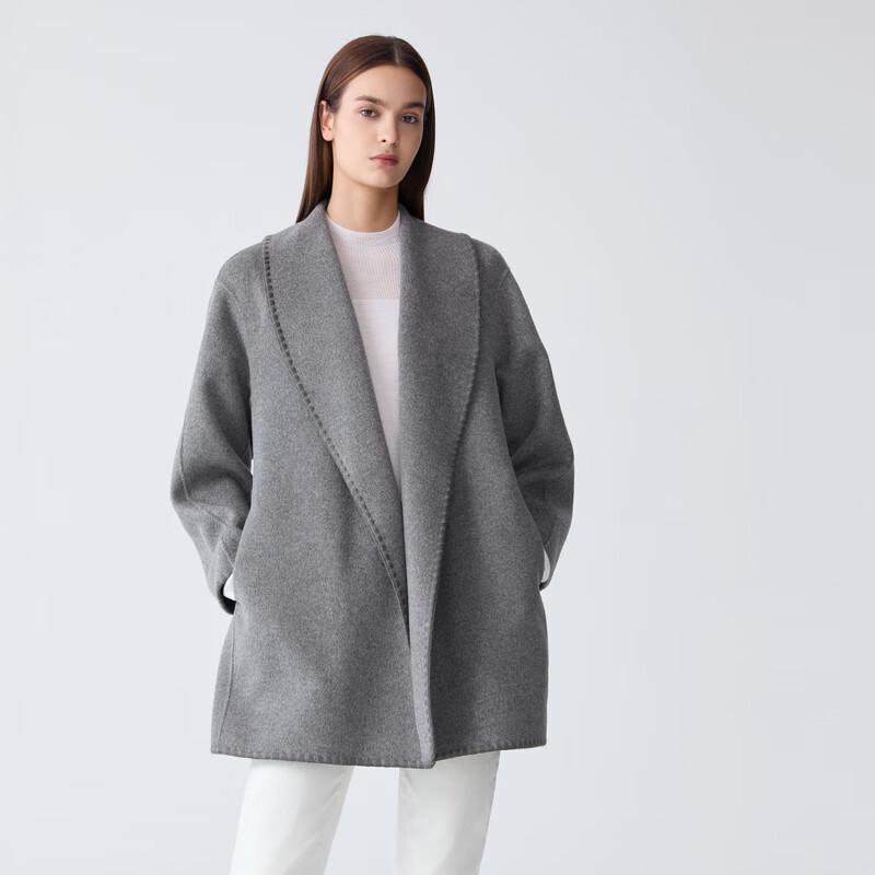 

ELLASSAY Women s Elegant Mid-Length Wool Coat M
